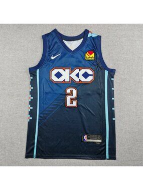 Youths Kids Shai Gilgeous-Alexander Navy Jersey Stitched